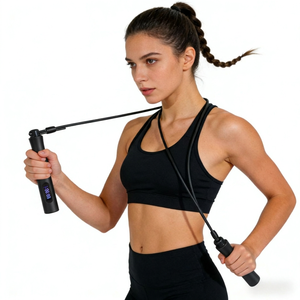 <span class=keywords><strong>Corde</strong></span> à <span class=keywords><strong>sauter</strong></span> intelligente rechargeable avec compteur intelligent pour adultes et étudiants, longueur 2,8 m, entraînement de fitness professionnel - Product Image 4
