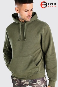 Sudadera lisa de gran tamaño para hombre y mujer, de algodón 100%, con Logo personalizado, en blanco, venta al por mayor - Product Image 3
