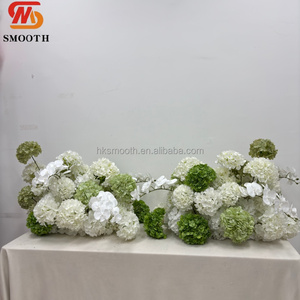 ดอกไฮเดรนเยียสีเขียวขาวขนาด 55 ซม. แบบเต็มพุ่ม  ดอกไม้ประดิษฐ์ทรงกลม  งานแฮนด์เมดสุดคลาสสิก สำหรับตกแต่งงานแต่งงาน - Product Image 3