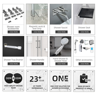 Tira de sellado moderna negra de PVC para puertas de ducha, junta de vidrio en forma de H para puertas correderas sin marco de 6/8/10 mm, burlete.