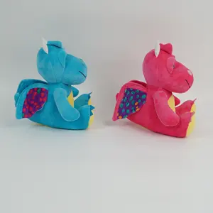 Mainan Bayi Naga Mewah Boneka Hewan Liar Lembut Mainan Mewah dengan Mata Glitter Besar