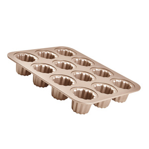 Suncity 12-Cavity Canele <b>Mold</b> Non-Stick Baking Pan For Cake Making - Product Image 2
