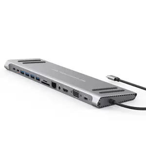 Docking station adattatore HUB di tipo C 14 in 1 con 4 porte USB TF SD multifunzione per laptop