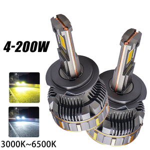 <span class=keywords><strong>Nuevo</strong></span> Modelo de Faros LED con Control por APP, 200W, 3000K-6500K, Multicolor, H4 H7 H11 9005 9006, con Cuatro Tubos de Cobre - Product Image 5