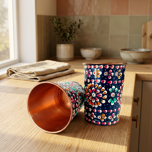 Vaso de Viaje Reutilizable de Metal y Vidrio con Diseño Bohemio y Patrón Floral para Adultos, Ideal para Regalo - Product Image 6