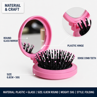 Miroir de maquillage portable rond imprimé moderne avec logo personnalisable, outils de beauté promotionnels