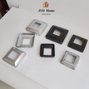JYD copertura di Base <span class=keywords><strong>in</strong></span> <span class=keywords><strong>ferro</strong></span> stampato di facile installazione adatta a Base piatta per palo di recinzione da 9/16 "per la vendita calda del pilastro da 9/16" - Product Image 5