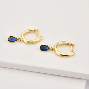 أقراط فواماي الجميلة ، أقراط دائرية ضيقة باللون الأخضر والأزرق والبرتقالي والوردي وحجر العقيق ، حجر الميلاد الياقوت ، أقراط متدلية للهدايا - Product Image 5