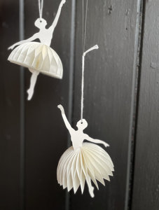 Bailarina chica San Valentín panal plegable tutú creativo hecho a mano <span class=keywords><strong>papel</strong></span> reciclado plegable panal bailarina adorno colgante - Product Image 6