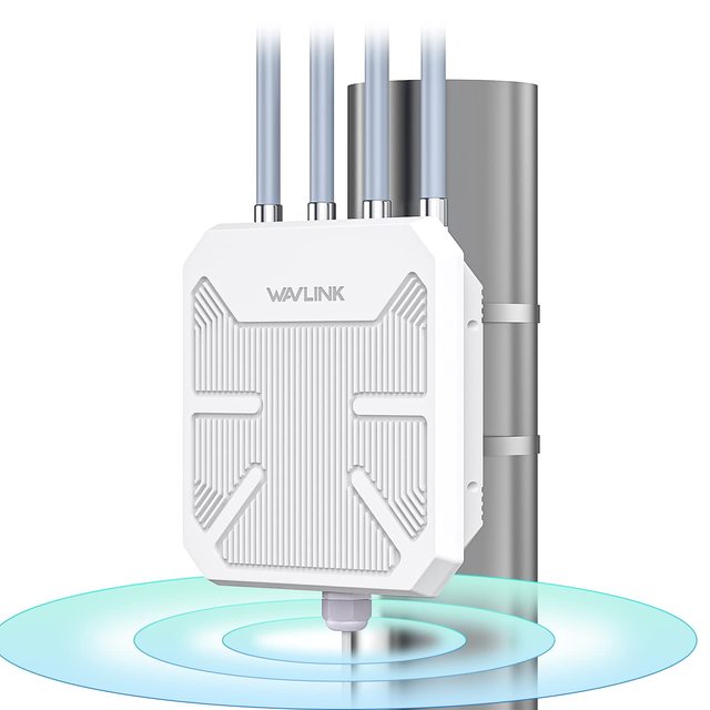 AX1800 WiFi 6 Wireless Outdoor Access Point Long Range WiFi with PoE Support Extender AP Repeater for Farm Courtyard RV Campsite