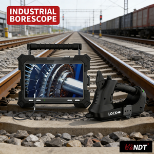 Caméra endoscopique industrielle miniature HD 4,5 mm avec écran tactile 8'' 360° °   Flexible pour l'inspection du corps du train et des conduites internes - Product Image 1