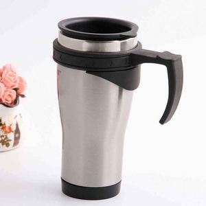 Stainless Steel Travel Tumbler With Lid Thermal Insulation Vacuum <b>Flask</b> Hand Grip Design Minimalist Style - Product Image 4