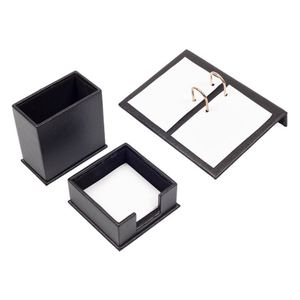 Triple Desk Set with Pen Box <b>Calendar</b> Holder Note Paper Rack Essential Office Accessories for Efficient Organization - Product Image 1