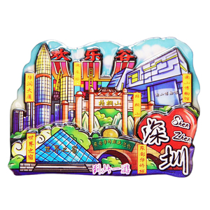 Factory Direct Wooden Epoxy Fridge Magnet 3D Landmark Travel Souvenir Custom Logo Kitchen Refrigerator Magnet Decor - Product Image 3