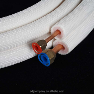 1/4 "& 3/8" สายไฟฟ้ากระแสสลับ "<span class=keywords><strong>ชุด</strong></span>ขดลวดคู่ฉนวนกันความร้อนพร้อมเกรดฉนวน PE สีขาวสำหรับบริการเชื่อมเครื่องทำความเย็น - Product Image 5