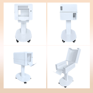 Support et housse pour imprimante de photomaton compatibles avec les imprimantes <span class=keywords><strong>DNP</strong></span> RX1HS/<span class=keywords><strong>DNP</strong></span> DS620A/<span class=keywords><strong>DNP</strong></span> <span class=keywords><strong>QW410</strong></span>/Hiti P525L, blanc et noir avec roulettes - Product Image 6