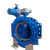 Vanne papillon double excentrique DN1000 DN1200 DN1800 PN16 PN25 à double bride avec siège EPDM pour systèmes d'eau et CVC, Fourniture directe usine, En vrac
