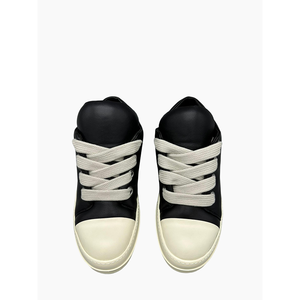 Chaussures pour hommes en dropshipping, baskets en cuir décontractées de luxe pour hommes, avec de grandes lacets, chaussures de créateur pour toutes les saisons, augmentant la taille - Product Image 4