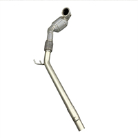 Collecteur d'échappement sport à haut débit avec catalyseur pour VW Golf MK7 GTI 2.0T en acier inoxydable, échappement sport à soupapes, épaisseur 1,5 mm, garantie 2 ans