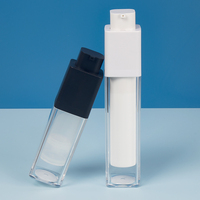 Bouteille de pompe sans air de luxe soins de la peau distributeur de dentifrice sous vide recyclable emballage de cosmétiques 15ml 30ml 50ml