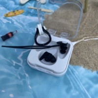 Ensemble de natation combiné étanche Secure Fit Bouchons d'oreille filaires à 2 couches Pince-nez triangulaire fileté