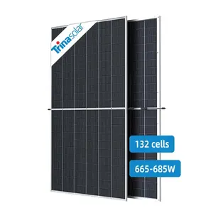 Paneles solares bifaciales Trina Mono 645W 650W 655W 660W 665W 670W Sistema de paneles solares de alta eficiencia