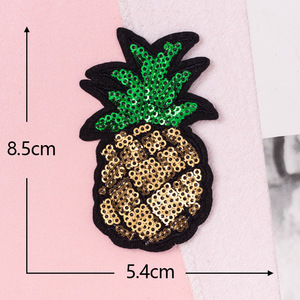 Thiết Kế Sáng Tạo Thực Phẩm Vá Sắt Trên Thêu Rau Trái Cây Sequins Vá Cho Trẻ Em Quần Áo - Product Image 6