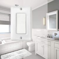 2021 Baño de porcelana aislado Spa o cocina Placa de interruptor de palanca triple doble individual para EE. UU.