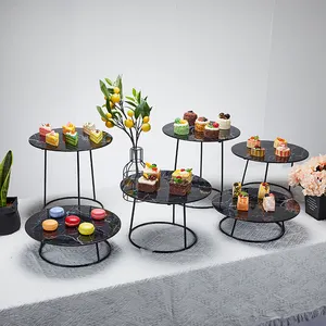 Hotel buffet dessert cake combination stand risers restaurant wedding banquet food display rack set