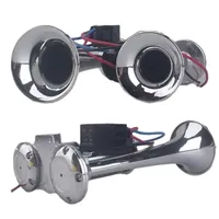 Klaxons Jumeaux Super Puissants 12V 24V Kit Klaxon Électrique 600DB avec Compresseur pour Véhicule Voiture Camion Bateau