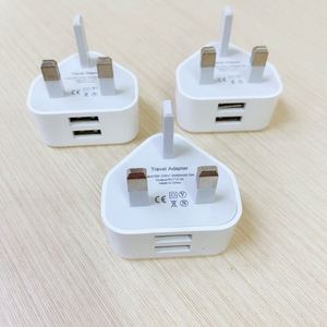 Chargeur mural de voyage 2 USB 2A à charge rapide, 3 broches UK, le plus vendu pour iPhone, iPad, tablette Android - Product Image 1