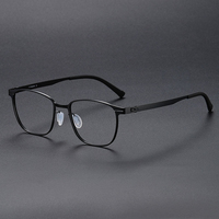 Montures de Lunettes Optiques en Titane Pur Doré 80991 – Design Unisexe, Vente en Gros, Montures de Prescription
