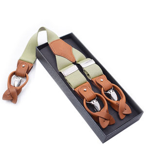 <span class=keywords><strong>Tirantes</strong></span> de Moda para Hombre, <span class=keywords><strong>Tirantes</strong></span> de Cuero con Botones y Clips Dobles - Product Image 5