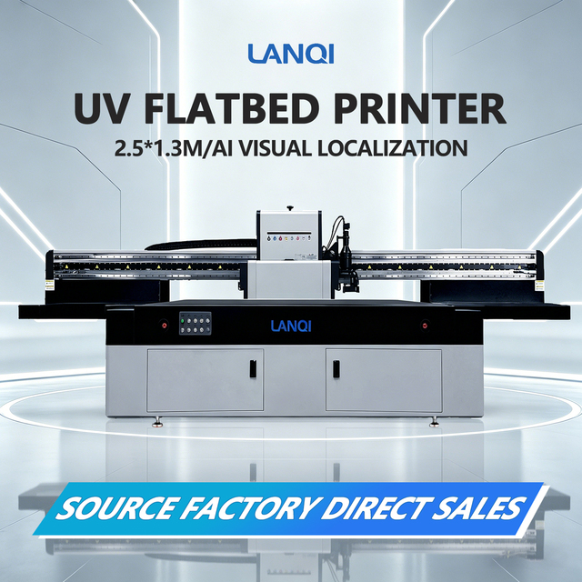 2500mm Heavy Duty Industrial Grade Wide Format Flatbed UV Curing Printer AI Visual Localization High Capacity Fine Printing