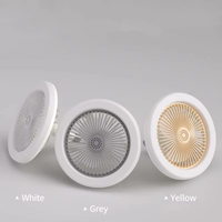 2025 nouveau Design moderne 3 couleurs gradation chambre hôtel bureau E27 360 rotatif Mini ventilateur lampe Led ventilateur de plafond et télécommande