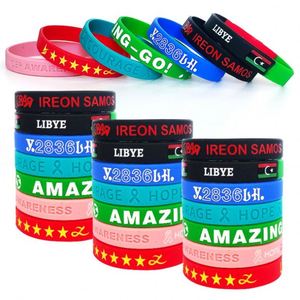 ขายส่ง ไม่มีขั้นต่ำ สายรัดข้อมือซิลิโคนพิมพ์ลายสองด้าน สายรัดข้อมือยางแบบกำหนดเอง สายรัดข้อมือบาสเก็ตบอล - Product Image 5