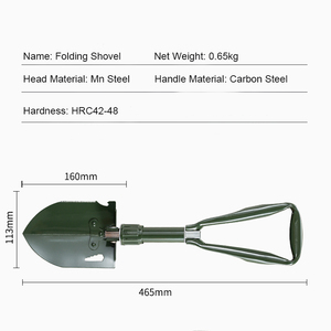 Pioche tactique multifonction pliable et légère en acier au carbone avec tête en acier pour le camping tout-terrain et la survie - Product Image 2