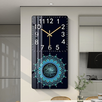 Jam Dinding Porselen Kristal Islami Lukisan Still Life Digital Printing Mewah Senyap Harga Grosir Dekorasi Rumah