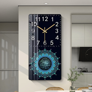 Horloge murale silencieuse à cadre en polyéthylène, style nature morte, en porcelaine de cristal islamique, pour décoration intérieure, <span class=keywords><strong>prix</strong></span> de gros - Product Image 2