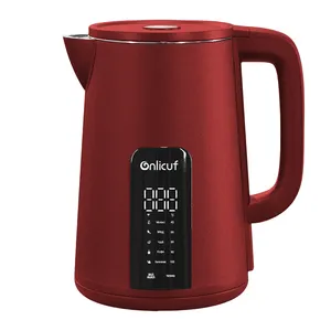 Black 1.7L Double Layer Cold Touch Smart Digital Electric Kettle With Keep Warm Temperature Electronic Control Tea Milk Coffee