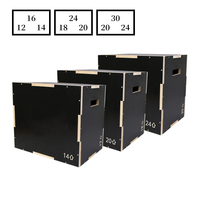 Boîte Plyo en Bois 3-en-1 pour Sauts, Personnalisable avec Logo, Vente en Gros, Fournisseur d'Équipement de Fitness OEM pour Gym, Crossfit et Entraînement de Force