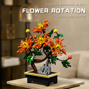 MJI 13119 Dragon Claw <strong>Mum</strong> Building Block Flower 450PCS Plastic Assembly Building Block Toy Sets DIY Bricks Kid's Educational Toy - Product Image 5