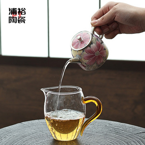Théière en porcelaine He Fusen, sept couleurs, marguerite, argentée, avec couvercle, boîte cadeau pour servir le thé - Product Image 2