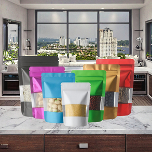 100 Bolsas Metalizadas Coloridas a Prueba de Humedad con Cierre Hermético, Bolsa con Ventana Esmerilada, VMPET, para Envasado de Alimentos, Harina y Piensos - Product Image 2