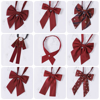 Noeud papillon rouge en polyester, saison des diplômes, nœud papillon, uniforme JK, collier de fleurs, logo personnalisé, couleur et taille