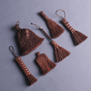Coconut Fiber Cleaning <b>Brushes</b> Set Traditional Style With Hanging Loop For Tea Table Household Use - Product Image 3