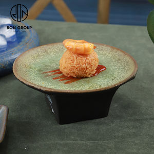 Plato de soporte Irregular de cerámica de 6,75 pulgadas de alta calidad de diseño exquisito para delicias o frutas que sirven juegos de platos de restaurante - Product Image 2