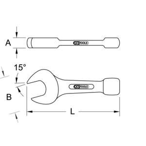 KS TOOLS - 517.2220 Slogging <b>open</b> <b>end</b> <b>spanner</b> - EAN 4042146559512 WRENCHES SLUGGING WRENCHES - Product Image 2