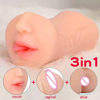 Produit phare en gros : Godet de masturbation masculin monobloc à trois canaux, modèle 'Airplane Cup', pour stimulation orale, jouet sexuel pour hommes