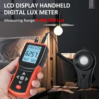 Medidor de luz Luxómetro Digital 400.000 LUX Luminancia Lux Fc Prueba Max Min Iluminómetros Fotómetro profesional